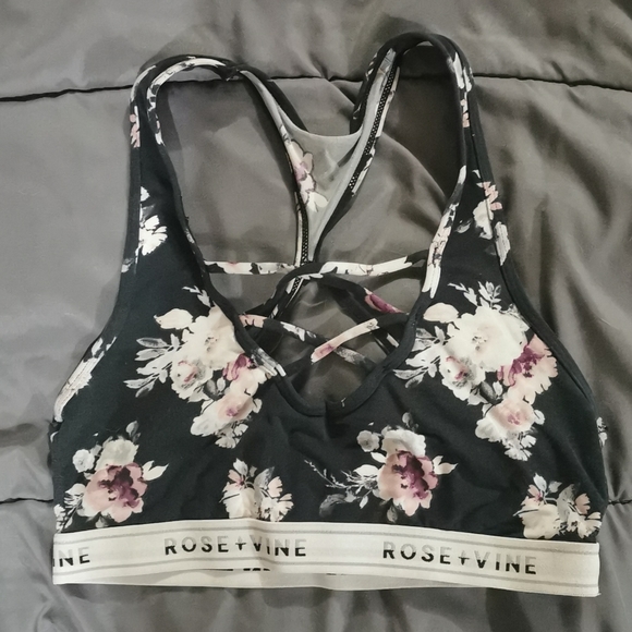Rose + vine sports bra - Picture 1 of 2